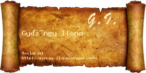 Gyöngy Ilona névjegykártya